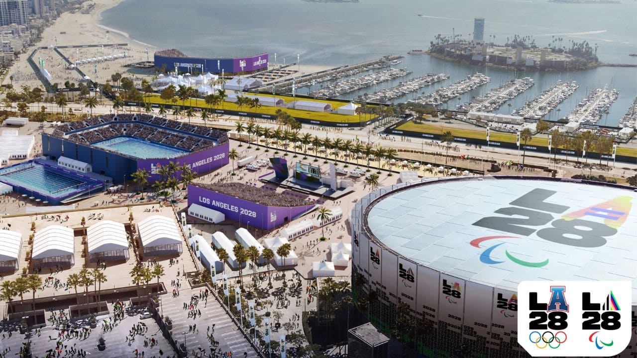 Ilustración de sede de los Juegos Paralímpicos de Los Ángeles 2028