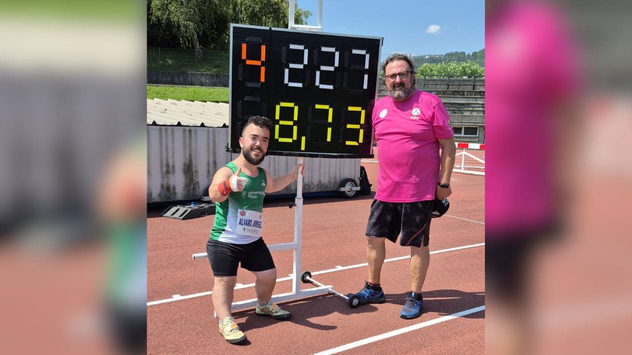 Álvaro Jiménez bate el récord de España en lanzamiento de peso adaptado en clase F41
