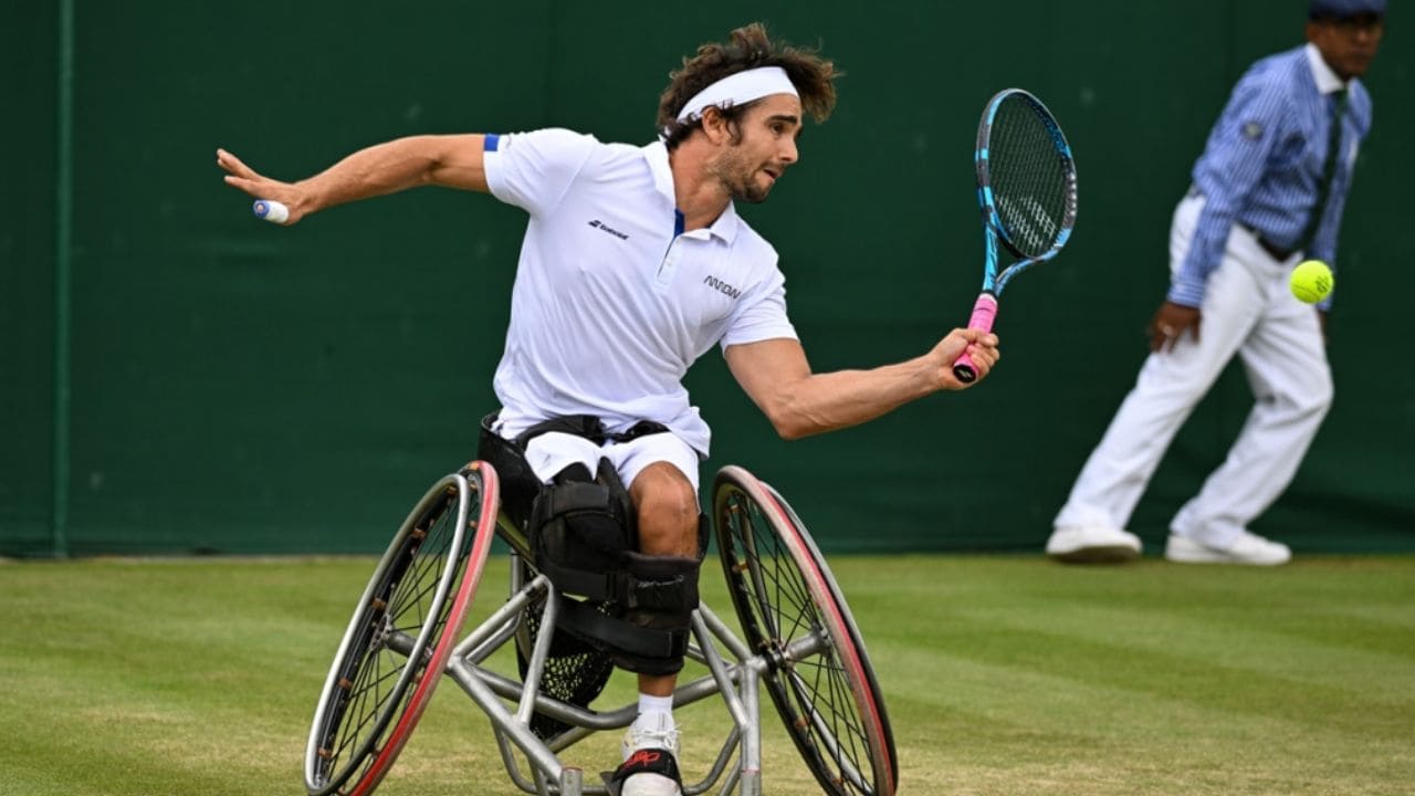 Martín de la Puente en Wimbledon de tenis en silla de ruedas