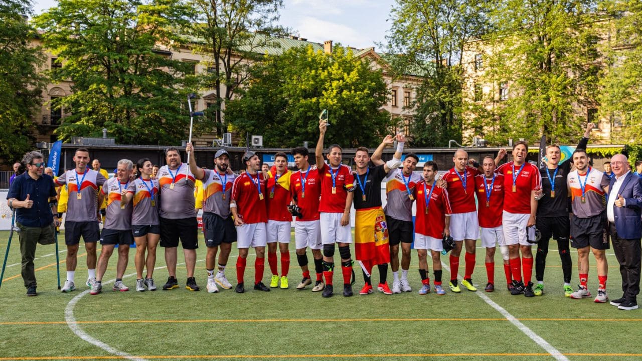 La selección española de fútbol para ciegos, campeona del Europeo B