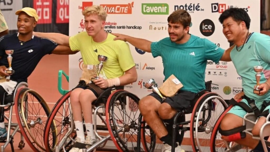 Martín de la Puente logra un doble campeonato de tenis en silla de ruedas en el Belgian Open