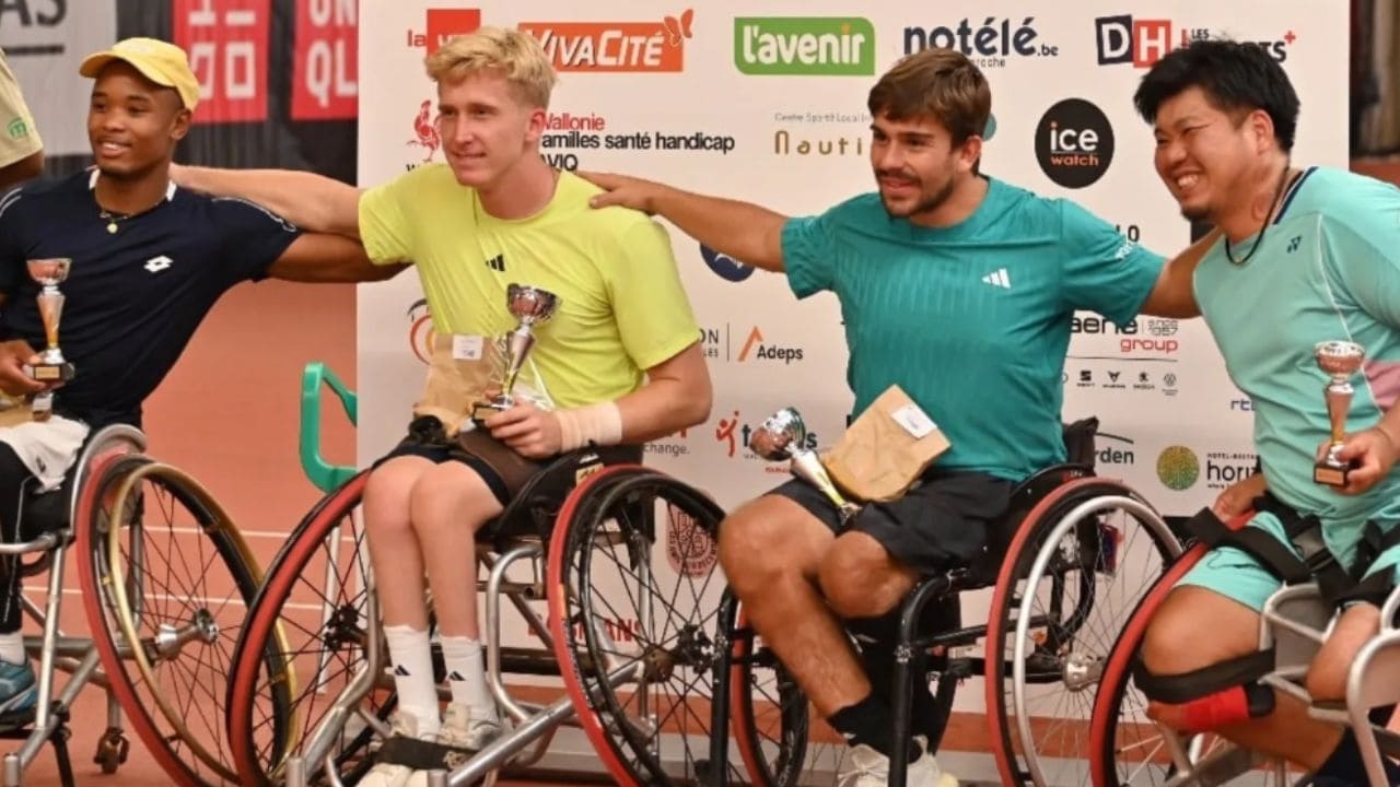 Martín de la Puente logra un doble campeonato de tenis en silla de ruedas en el Belgian Open