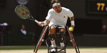 Martín de la Puente en Wimbledon de tenis en silla de ruedas