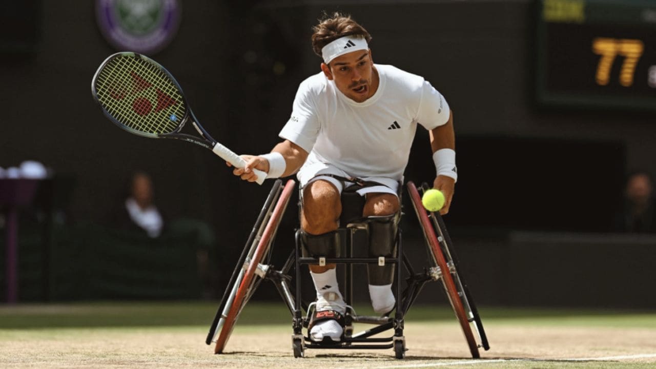 Martín de la Puente en Wimbledon de tenis en silla de ruedas