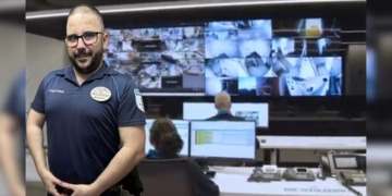 Adrián Herrera, vigilante de seguridad con discapacidad visual