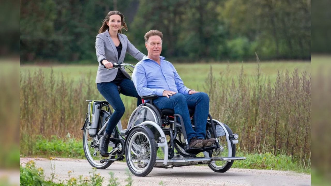 Bicicleta eléctrica adaptada para personas mayores y personas con discapacidad