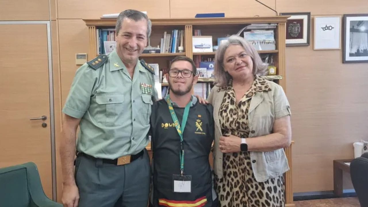 Alberto, joven con síndrome de Down, realizará sus prácticas formativas en la Guardia Civil de Cádiz