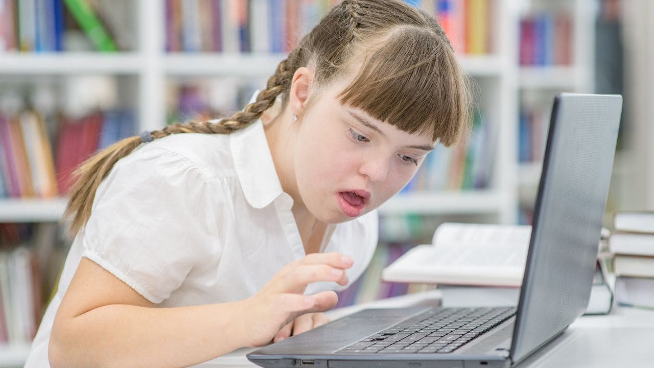 Alumna con síndrome de Down