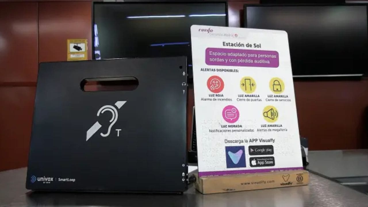 Mejoras de accesibilidad para personas con discapacidad auditiva en las estaciones de Cercanías de la Comunidad de Madrid