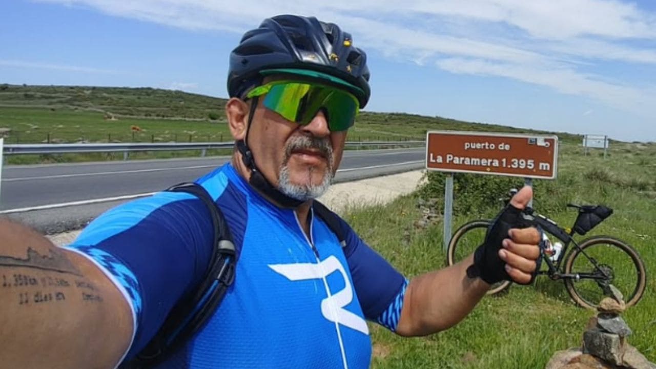 Sergio Cámara, vendedor de la ONCE que ha recorrido España en tres ocasiones en bicicleta