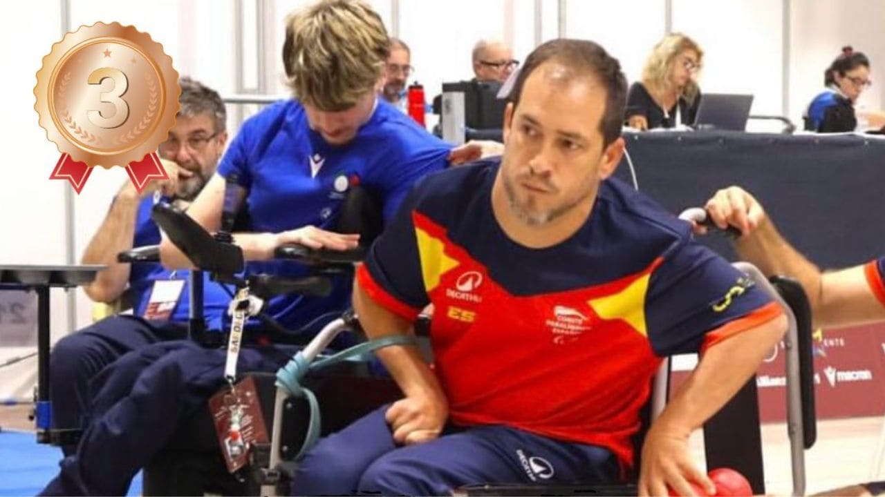 El Langui con la selección española de Boccia