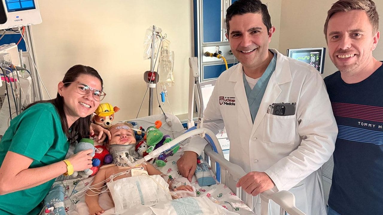 Oliver Staub, pequeño con lesión en la médula espinal