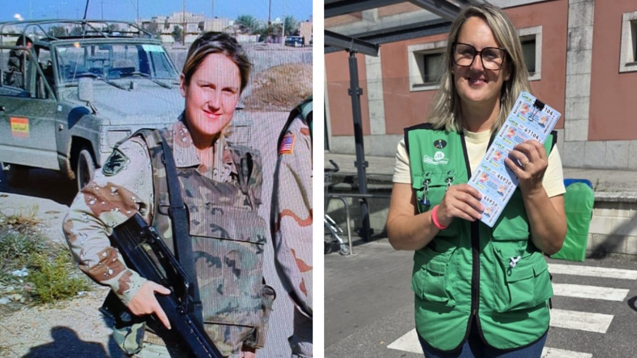 Mabel González, ex soldado y vendedora de la ONCE