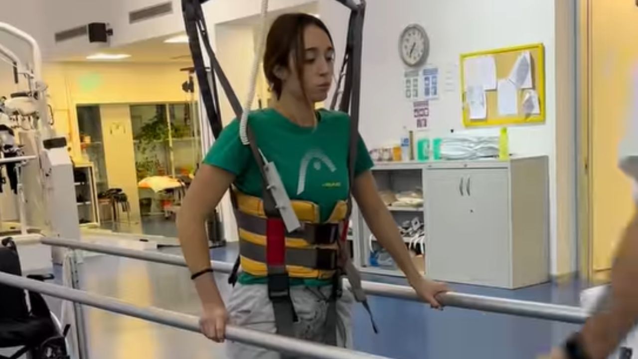 Andrea Pérez, joven con lesión medular, en el Hospital Nacional de Parapléjicos
