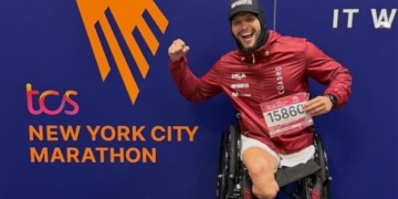 Juan Pablo Santos completa la Maratón de Nueva York discapacidad
