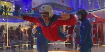 Pablo Tovar volando en MadridFly silla de ruedas