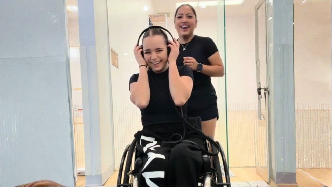 Abril Alfaro, joven con discapacidad