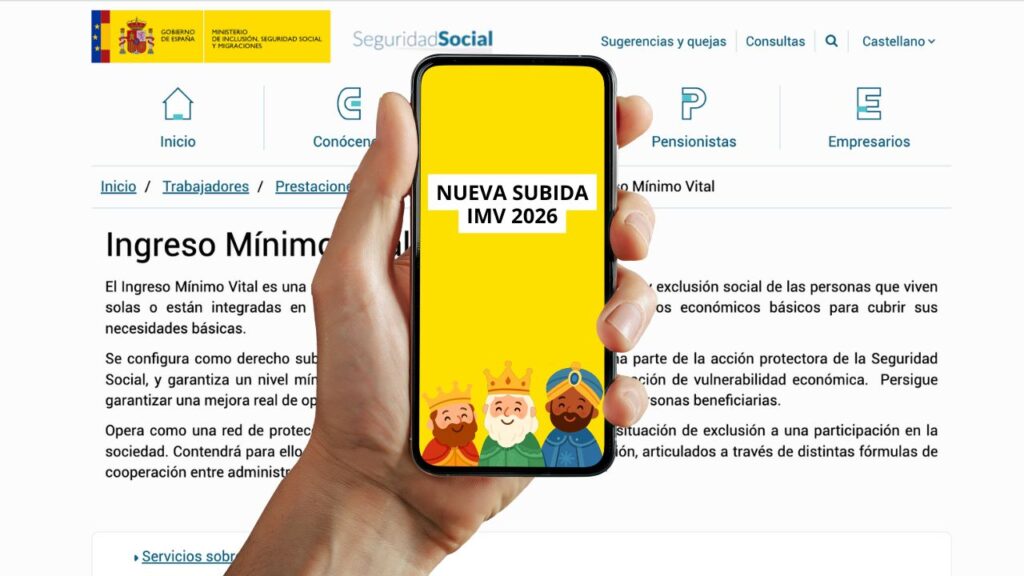 Los Reyes Magos traen una subida en el Ingreso Mínimo Vital (IMV) en 2026: esto recibirás en enero