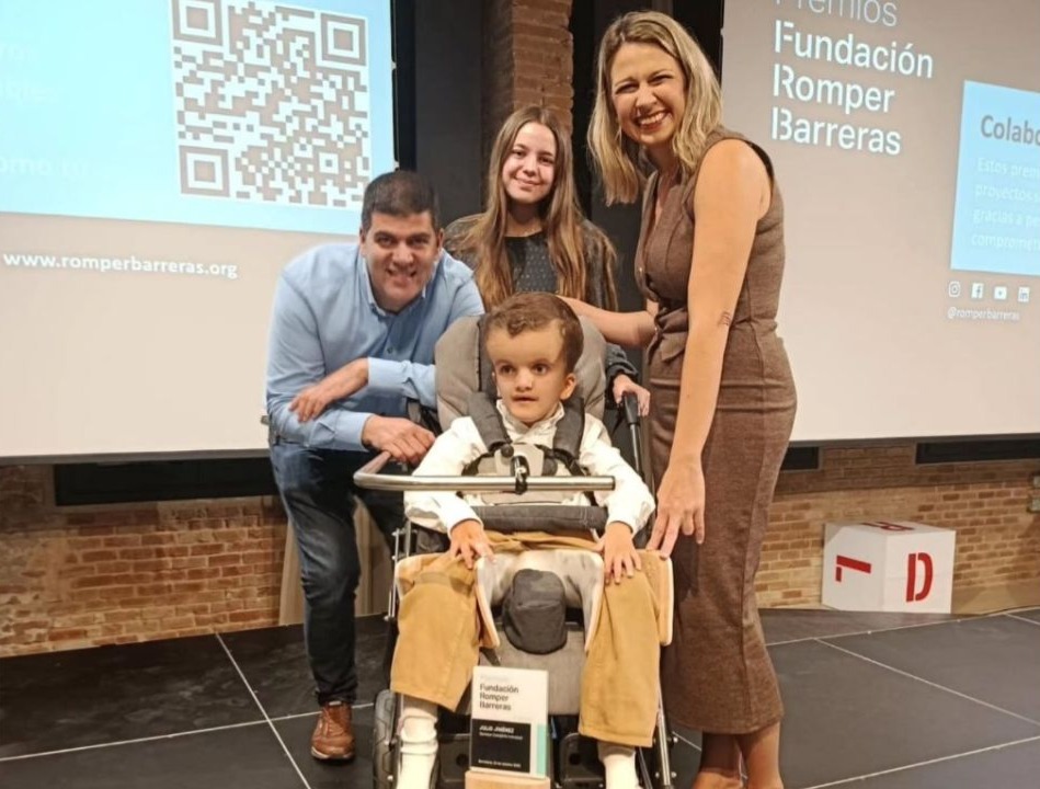 Mirian Peralta junto a su familia