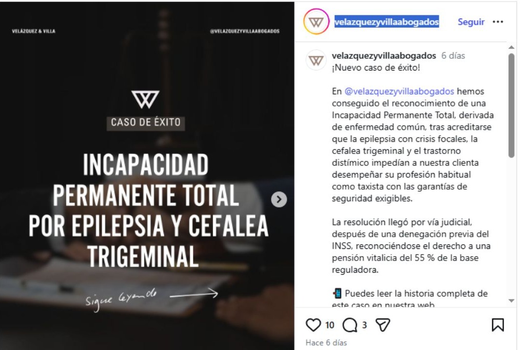 Publicación de Velazquez & Villa Abogados