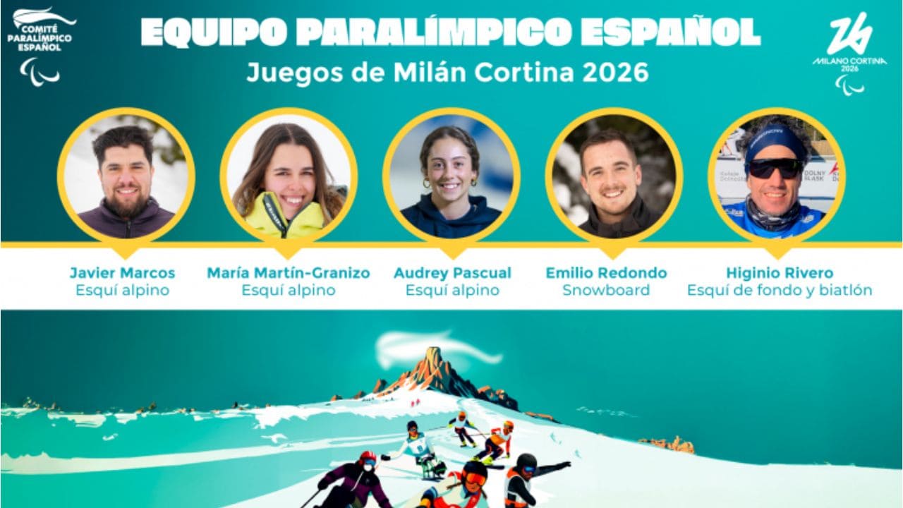 Deportistas españoles que participarán en los Juegos Paralímpicos de Invierno 2026