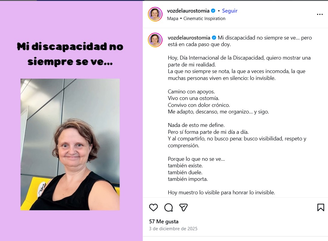 Joana Buza, una mujer que da voz a la discapacidad invisible: "No siempre se ve, pero está en cada paso que doy"