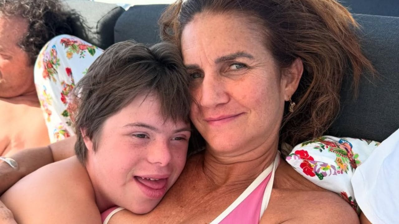 Samantha Vallejo-Nágera y su hijo 'Roscón' síndrome de Down