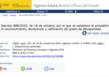 El BOE confirma cuándo será la revisión del grado de discapacidad