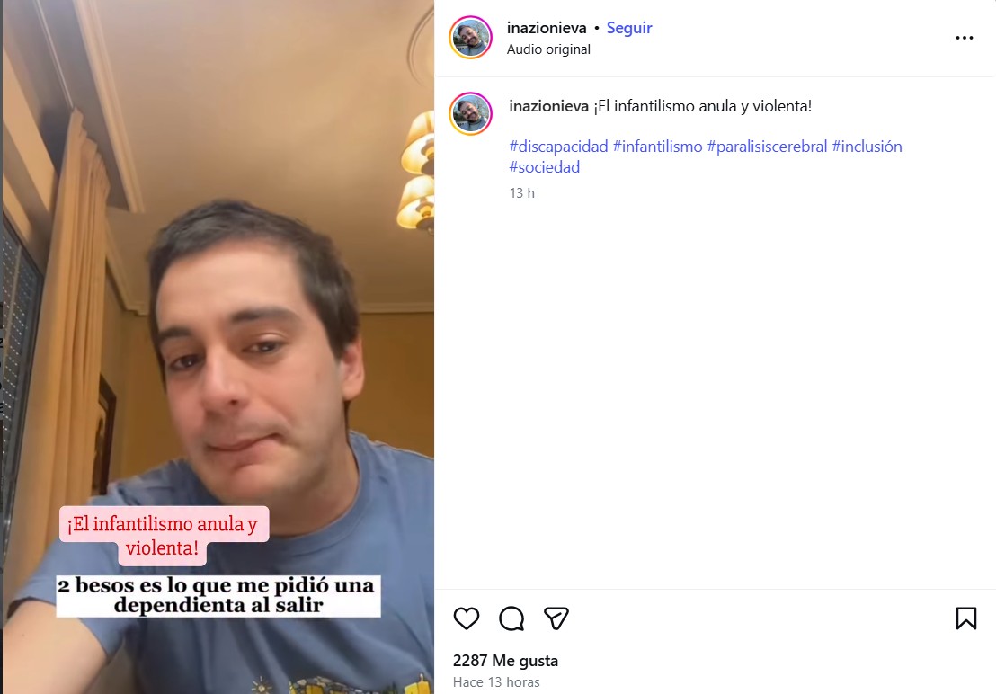 Un joven con parálisis cerebral denuncia el trato infantil hacia las personas con discapacidad