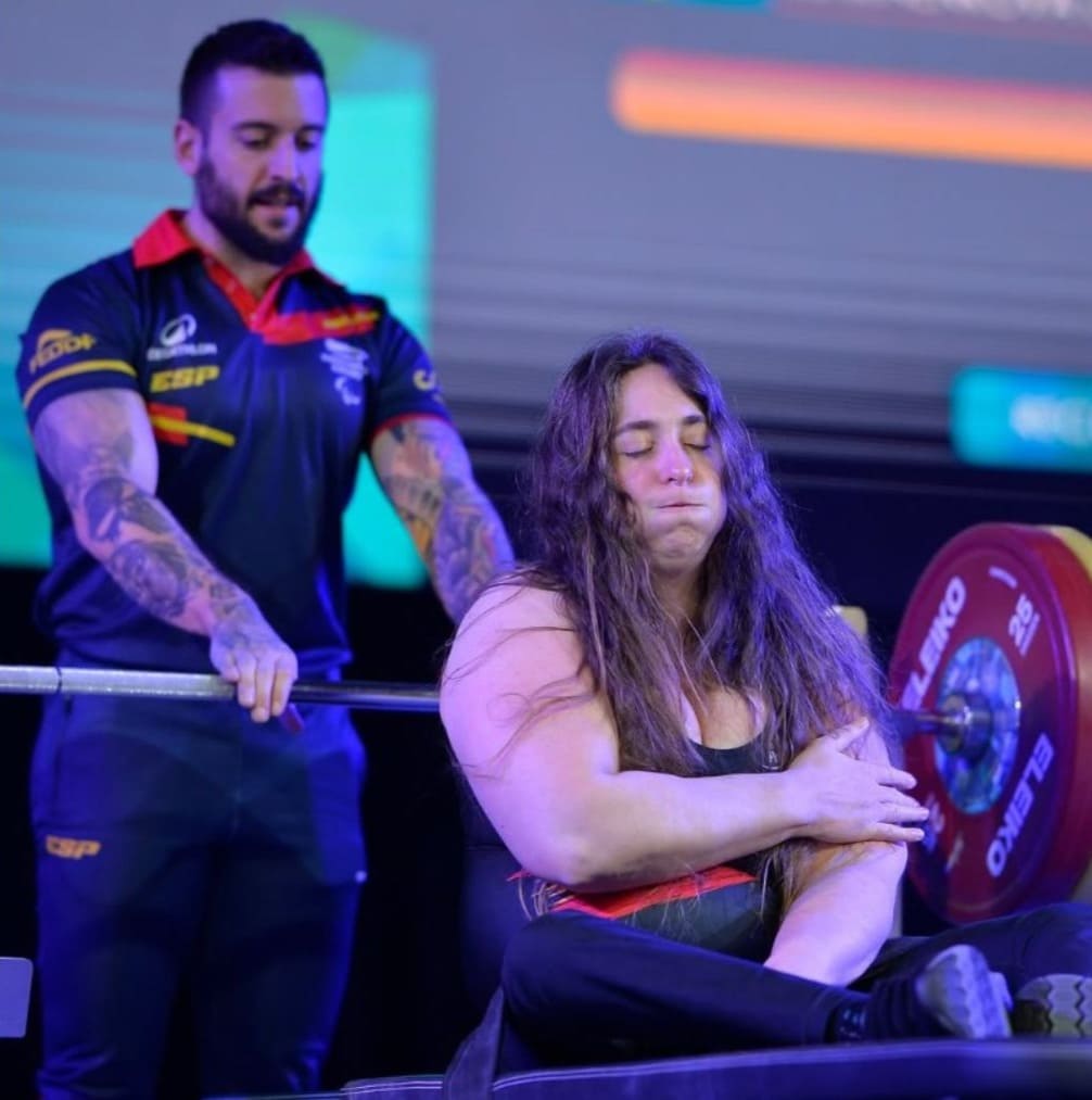 Loida Zabala en el Campeonato de Europa de halterofilia paralímpica en marzo de 2026