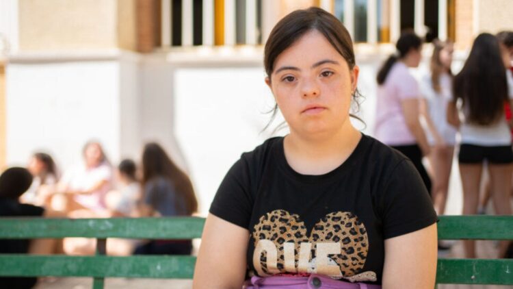 Alumna con síndrome de Down