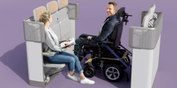 Airbus crea un espacio para que las personas con discapacidad puedan viajar en avión en su silla de ruedas