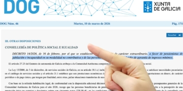 Galicia abonará un complemento de 218 euros para pensiones no contributivas en 2026