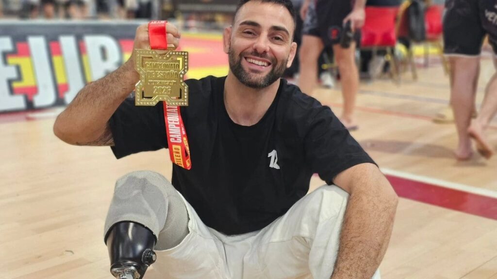 Toni Cuñat, deportista con discapacidad y único amputado de España en competir en jiu-jitsu brasileño
