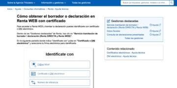 cómo acceder al borrador de la declaración paso a paso desde Renta Web