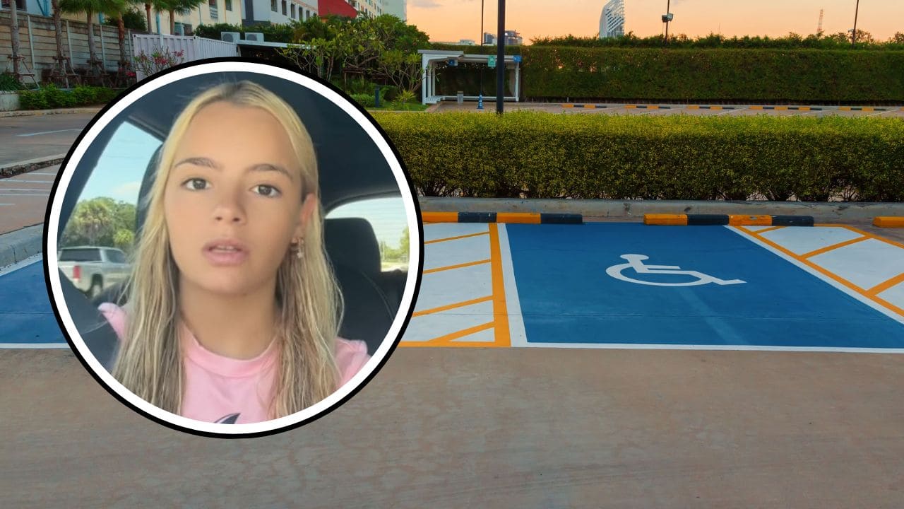 Abril Alfaro, joven con discapacidad, denuncia el mal uso de plazas PMR