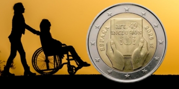 Nueva moneda de dos euros conmemorativa de la reforma del artículo 49 de la Constitución