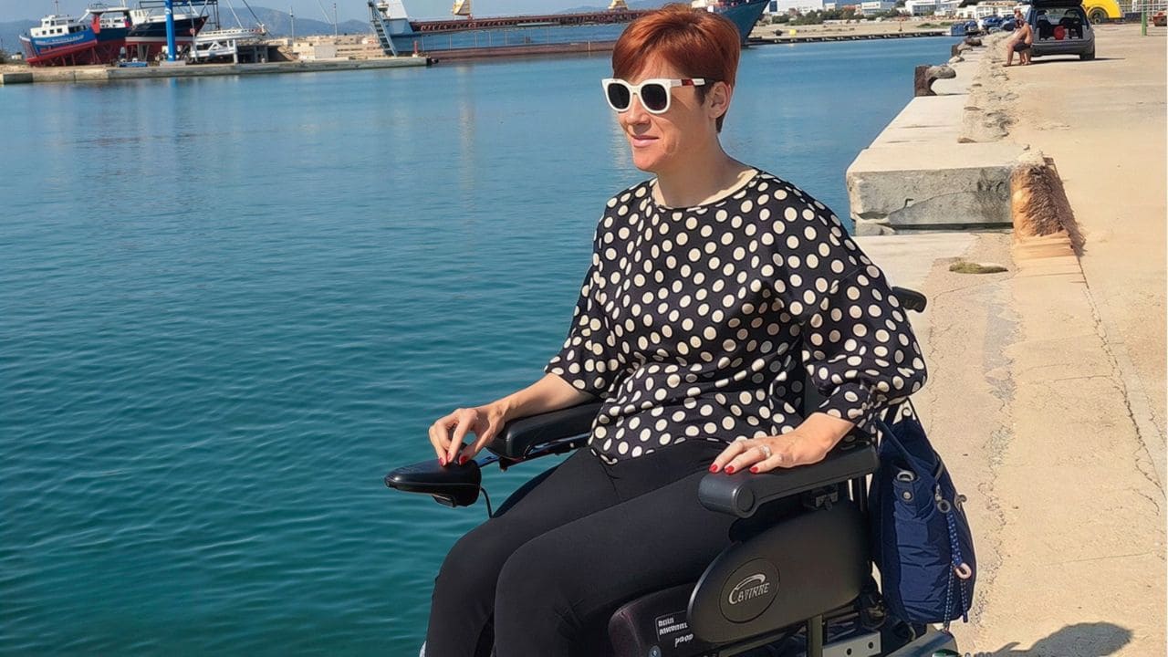 Yolanda Ruiz y una lesión medular con 14 años tras una zambullida al mar