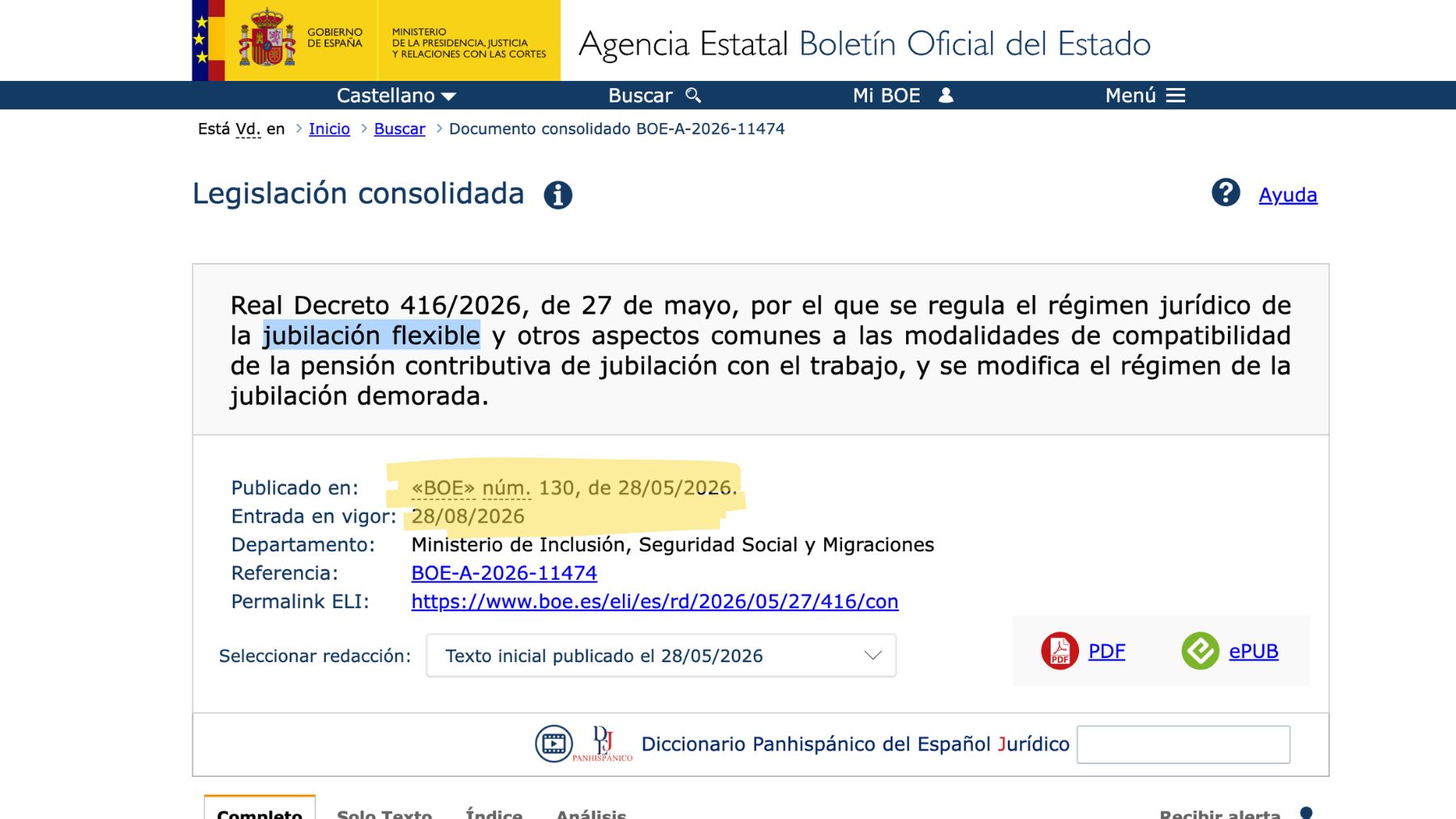 El BOE cambia la jubilación flexible