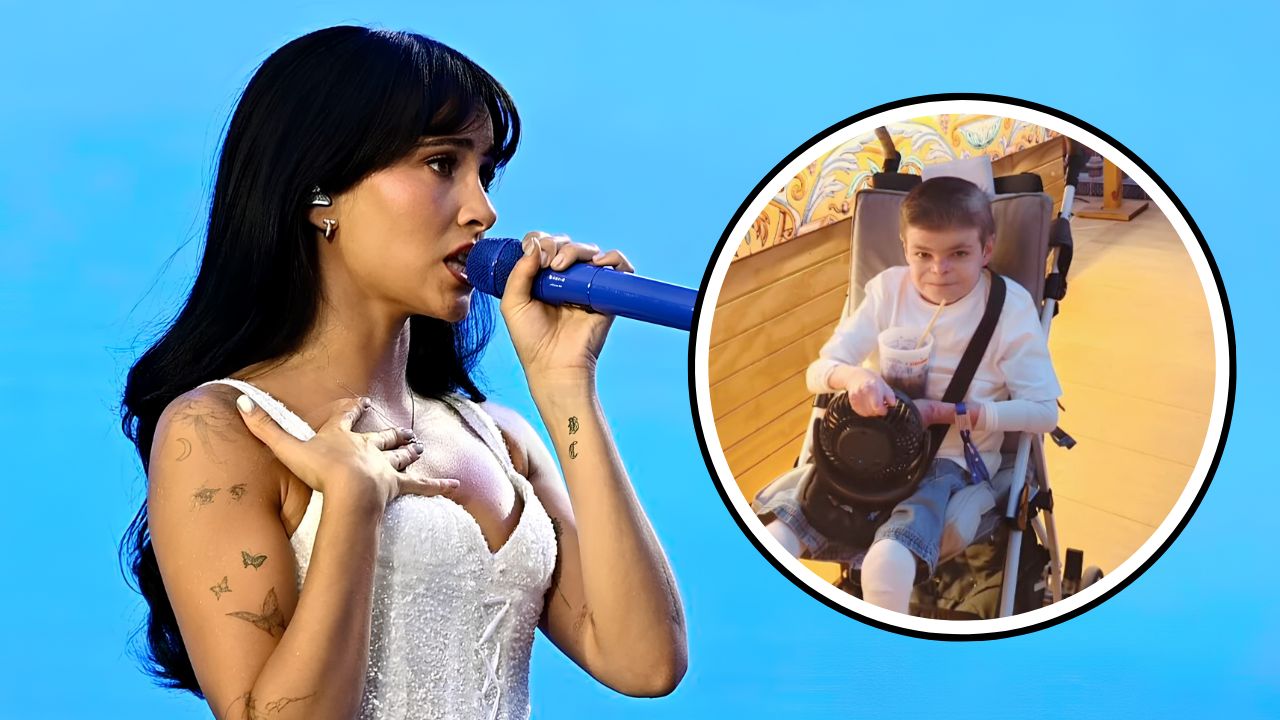 Leo, paciente de Piel de Mariposa, disfruta del concierto de Aitana en Sevilla