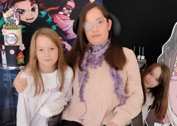 Loreto Alarcón junto a sus dos hijas derrame cerebral
