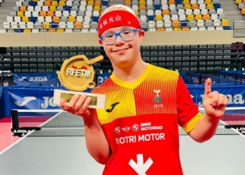 Marcos Valsera. Campeón de España de Tenis de Mesa para personas con síndrome de Down