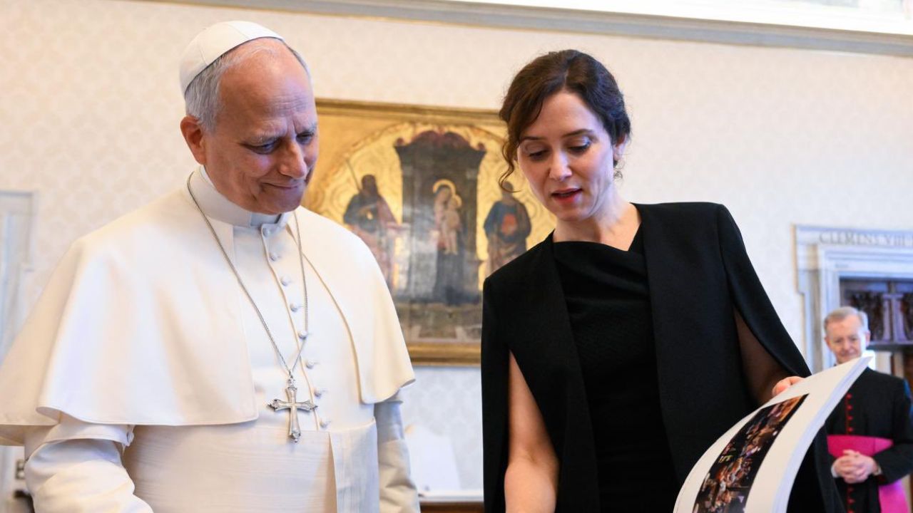 El Papa León XIV e Isabel Díaz Ayuso