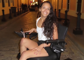 Tajia Rodríguez, joven con parálisis cerebral