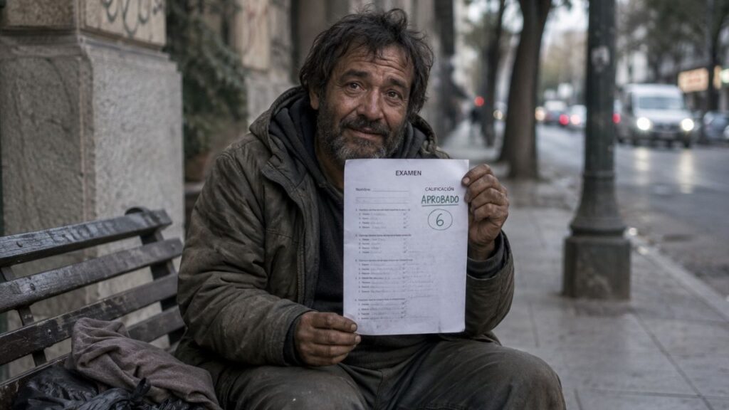 Un hombre que llevaba 15 años durmiendo en la calle aprueba unas oposiciones con la mejor nota entre los 22 aspirantes
