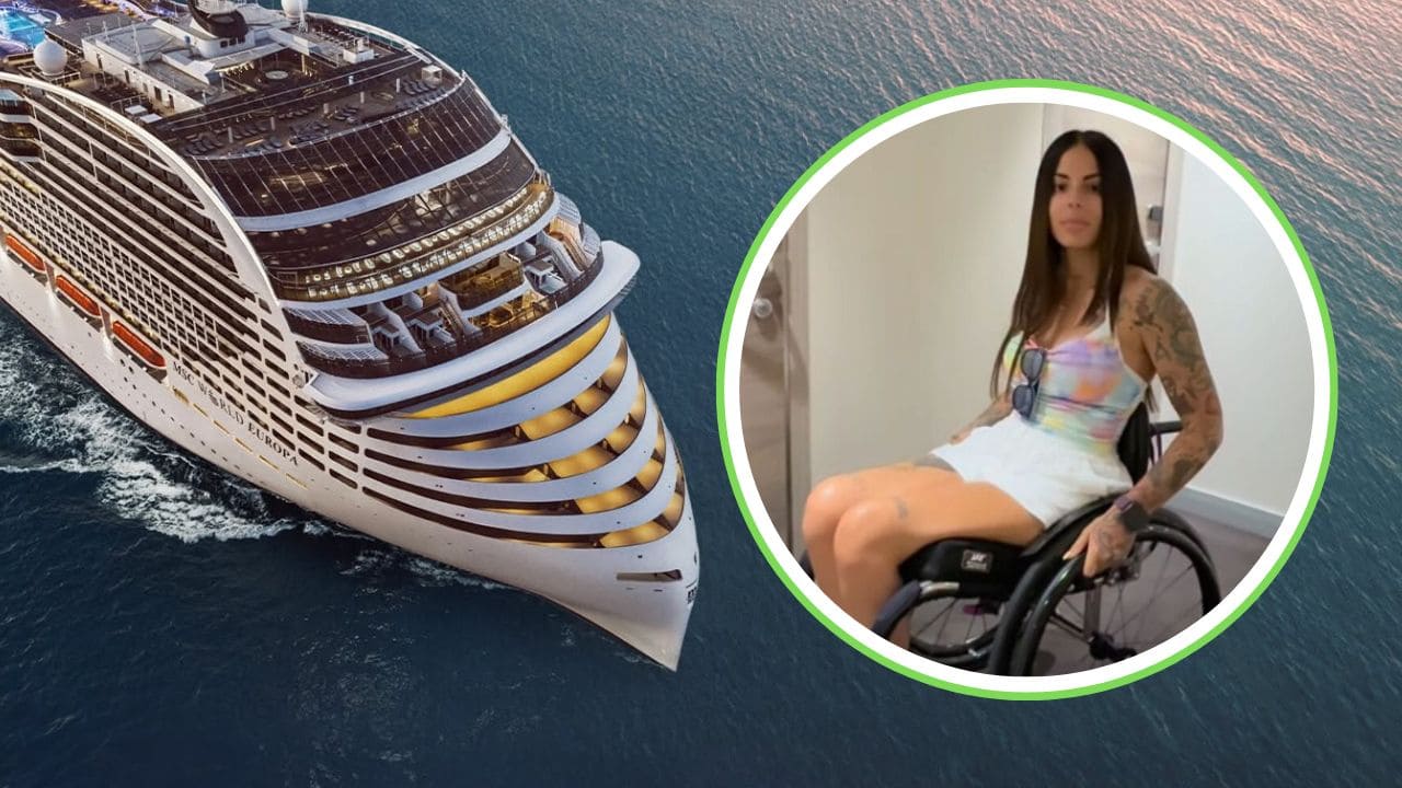 Rocío, usuaria de silla de ruedas, destaca los camarotes adaptados de un crucero MSC