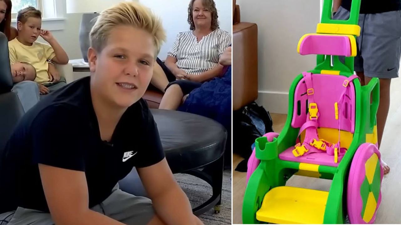 Un niño de 13 años invierte 300 horas de sus vacaciones en imprimir en 3D una silla de ruedas a medida para una bebé de 1 año y 9 meses