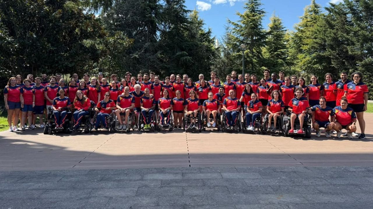 Componentes de la selección española de natación paralímpica