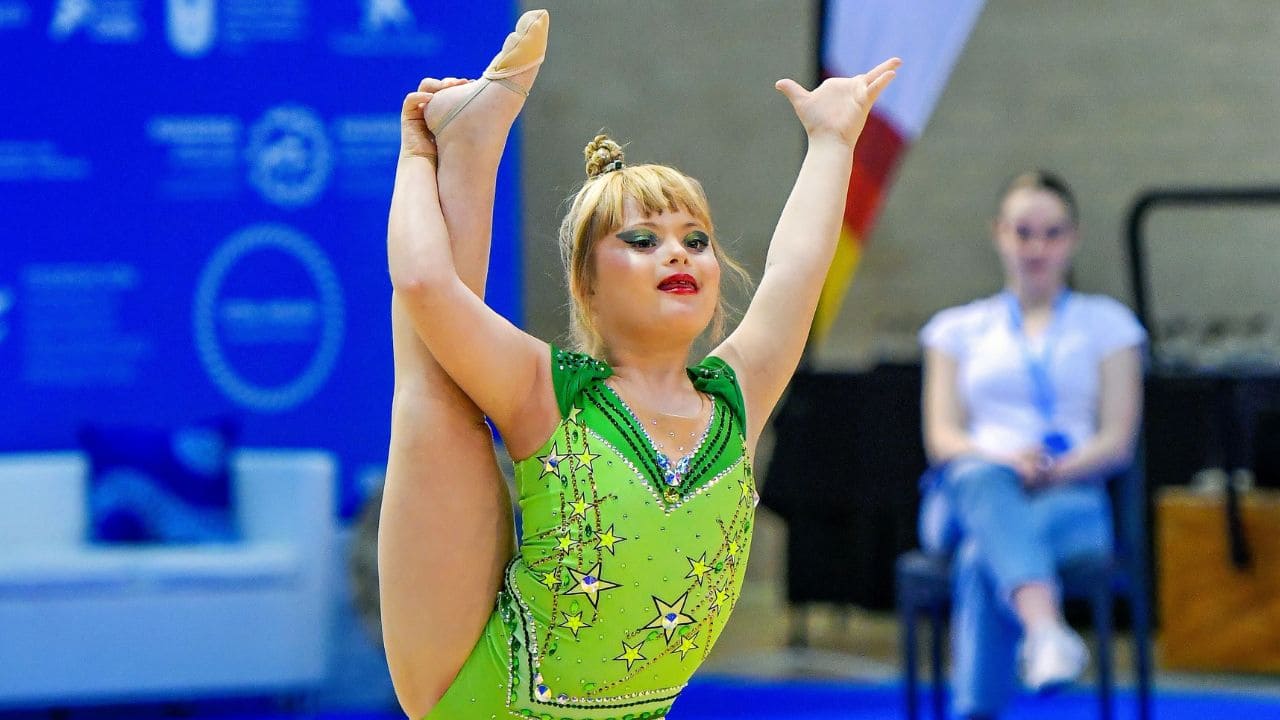 Aira Hernández, gimnasta de 10 años con síndrome de Down