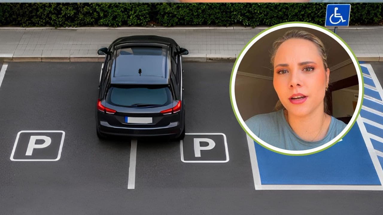 Lucía Martínez y las plazas de aparcamiento PMR para personas con discapacidad